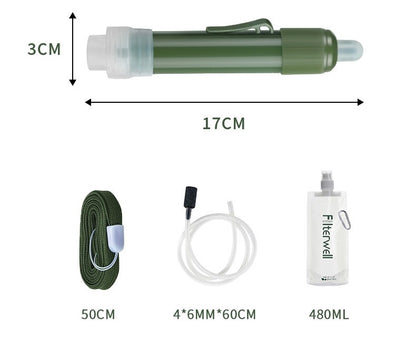 Filterwell™ Portable Water Filter Straw – Outdoor Water Purifier